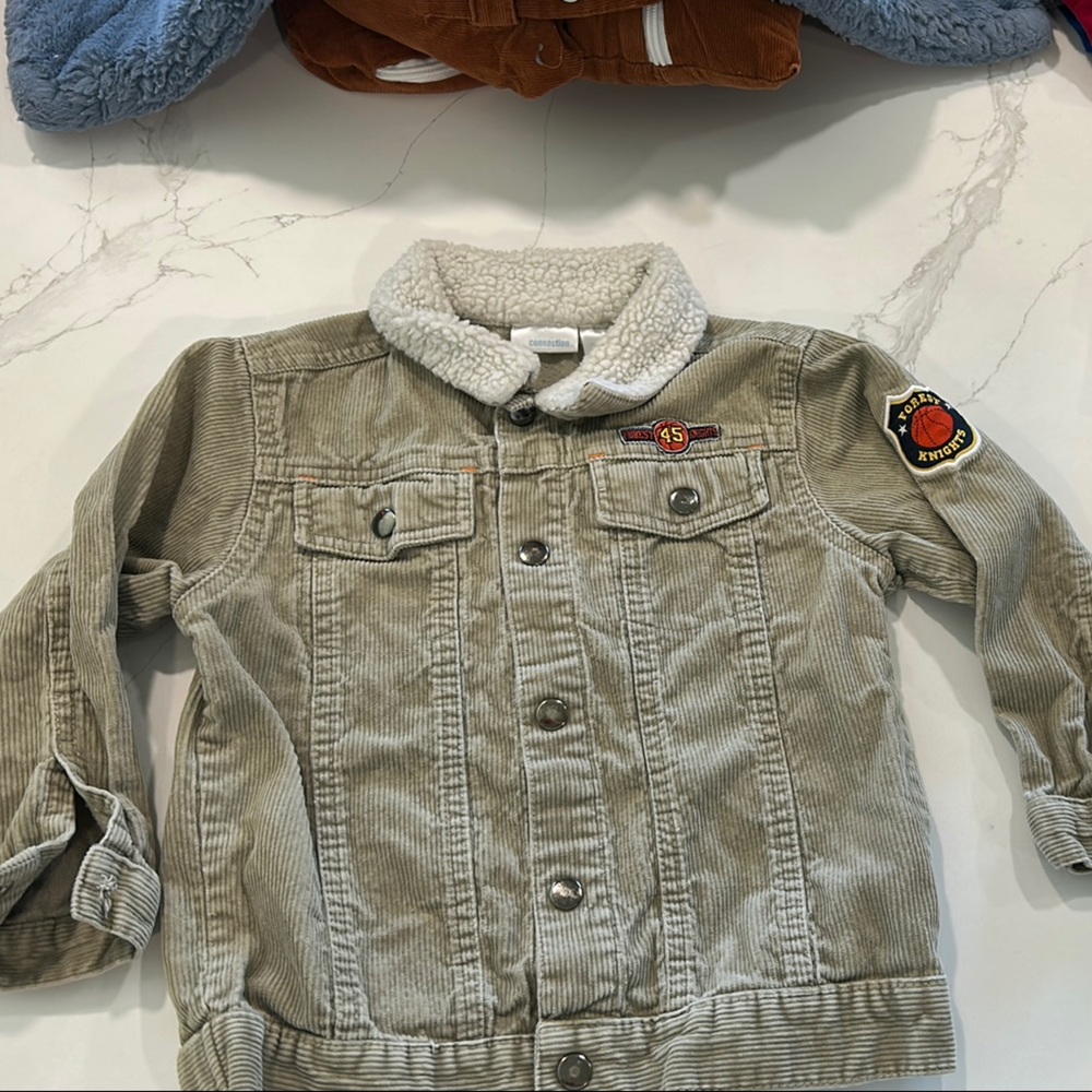 Connection Kids Corduroy Jacket- Gray